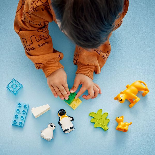 10442 LEGO® DUPLO® Wildtier-Familien: Pinguine und Löwen, 10 Teile