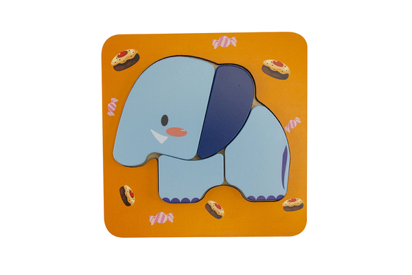 8 Bambini Puzzle + Aufbewahrungsregal, Holz, ab 2 Jahre