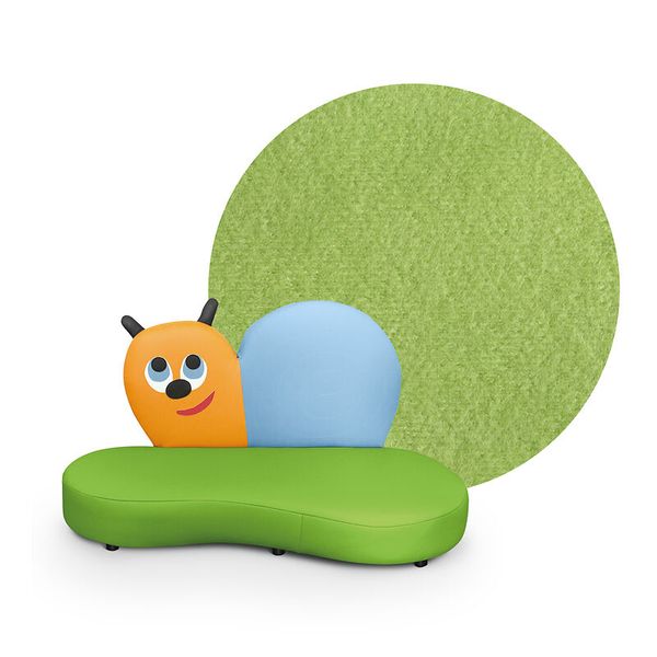 sofa, Kinder Möbel, verspielte Schnecke, Schaum Sitzmöbel, grün gelb blau