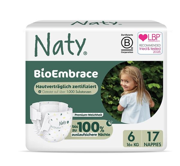NATY Ökowindeln, Größe 6 (16+ kg), 17 Stück