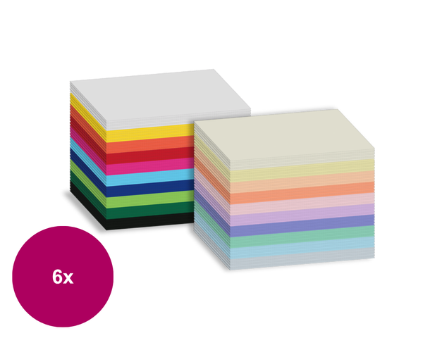 ELVIRAS Spar-Set 130 g/m², A4, 1200 Bogen/ 6 Blöcke