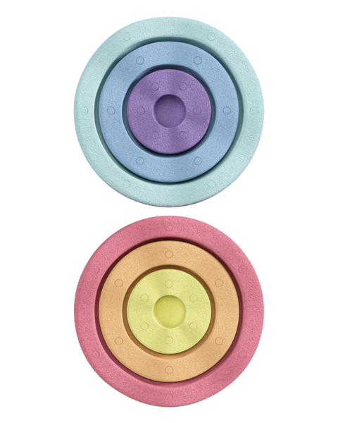 Schaumstoff, Stapelfreien, Stapeltier, bunte Ringe, mehrfarbig