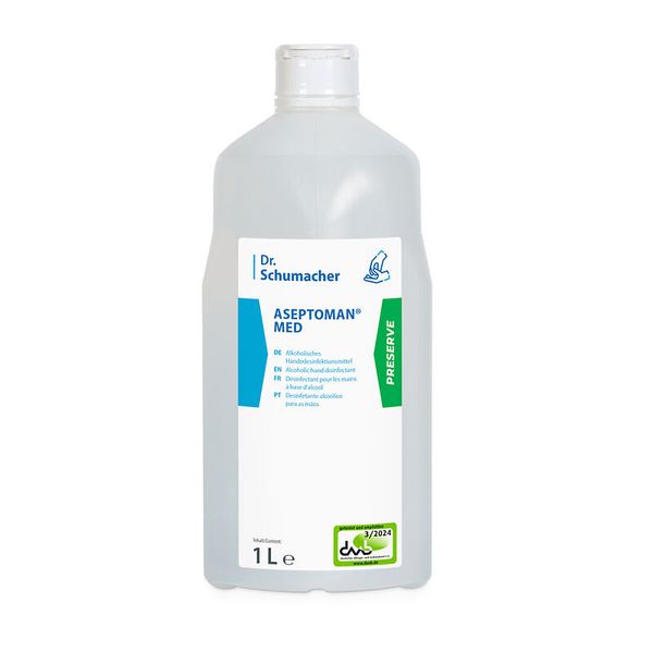 Aseptische Lösung, Medizinische Flüssigkeit, 1 L, Desinfektionsmittel, Preserve-Label