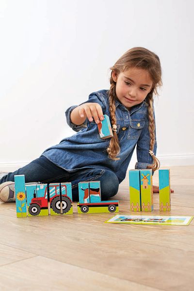 Blockpuzzle Farm, 10 Vorlagen, ab 3 Jahre Blockpuzzle Farm, 10 Vorlagen, ab 3 Jahre