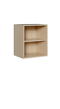 Regal, Holz, offenes Fachbrett, 1 Fachboden, Kompaktregal