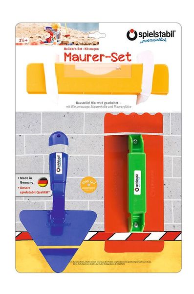 Maurer-Set, Wand- und Mauerwerkzeug, Smarte Bauwerkzeuge, Klemmhalter, Kunststoffgriff
