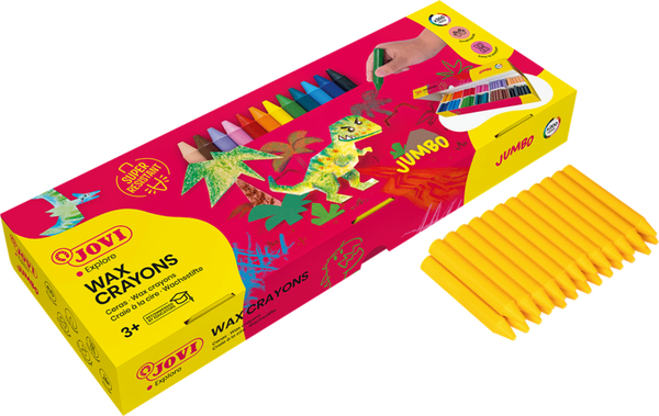 JOVI Wachsstifte Economy Pack, inkl. Spitzer, in 12 Farben sortiert, 300 Stück