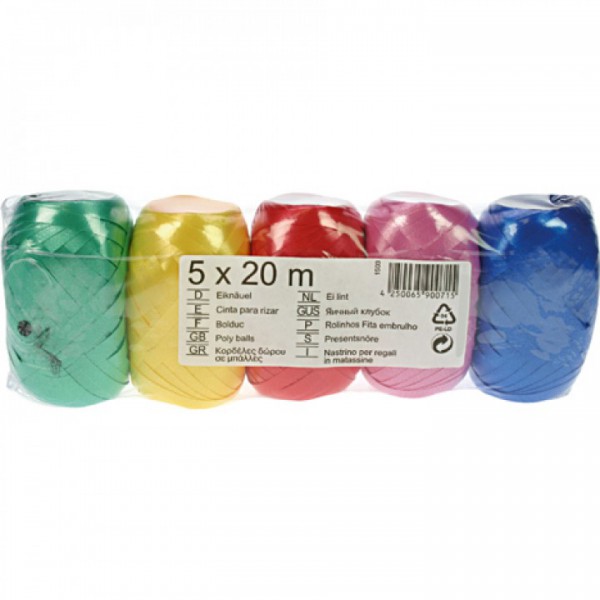 Garn, Garnrollen, Mehrfarbig, Stückfäden, 5x20 m