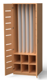 Schuhschrank, Schubladen, Holz, Gitteraufsatz, Schuhregal