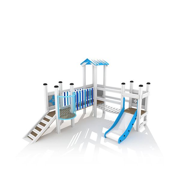Spielgerät, Kletterturm, Rutsche, Schaukel, Spielplatz