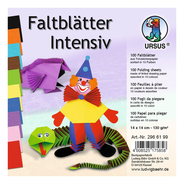 Origami, Faltblätter, Intensiv, Kunstpapier, Clown