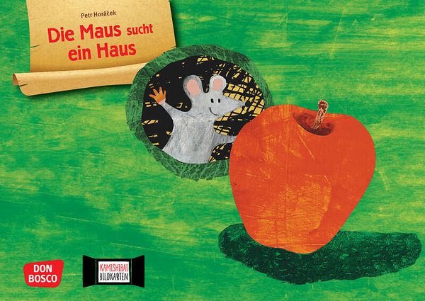 Maus, Apfel, Kinderbuch, Illustration, Häuschen