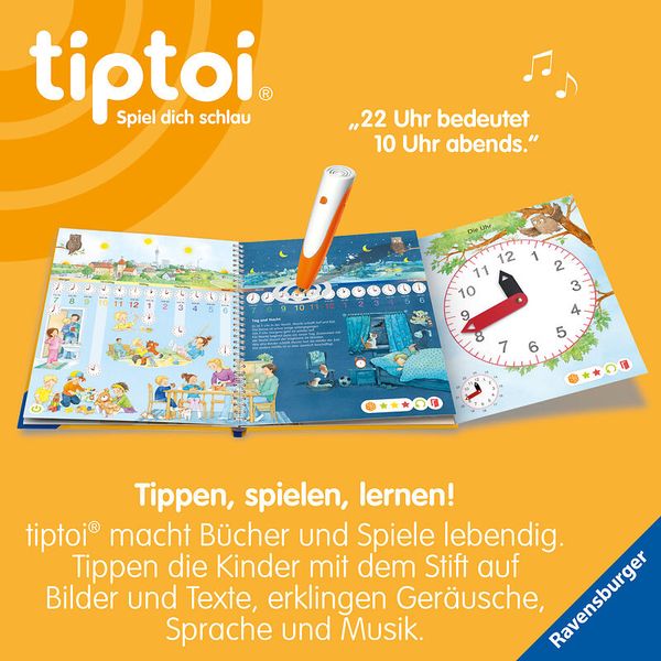 RAVENSBURGER tiptoi® Meine Lern-Spiel-Welt: Uhr und Zeit, ab 4 Jahre RAVENSBURGER tiptoi® Meine Lern-Spiel-Welt: Uhr und Zeit, ab 4 Jahre