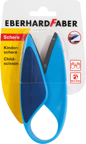 Schere, Kinder-Schere, Scherenschutzhülle, Schnittwerkzeug, Schneide, blau