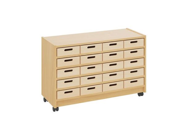 Materialschrank mit kleinen Kästen ohne Sichtfenster, Varianten wählbar