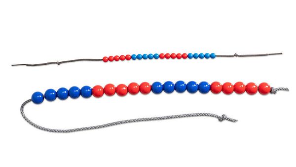 bead bracelet, red blue beads, silvertone chain, adjustable, fashion jewelry
