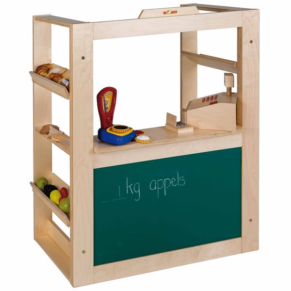 Holzspielzeug, Kiosk, Küchen-Set, Kreidetafel, Spielzeugwerkbank