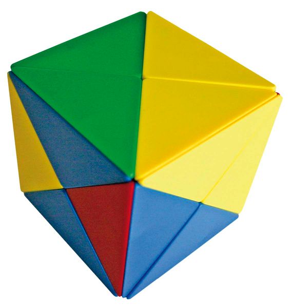 buntes puzzle, polyeder, Sternform, Bauklotz, Kunststoffpuzzle