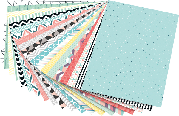 FOLIA Motivblock Geometrie, 24 x 34 cm, 20 Bogen