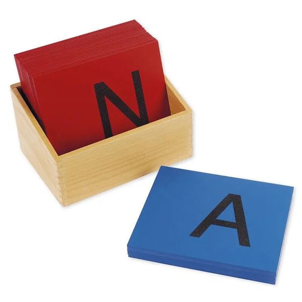 Sandpapier Großbuchstaben, Montessori Premium