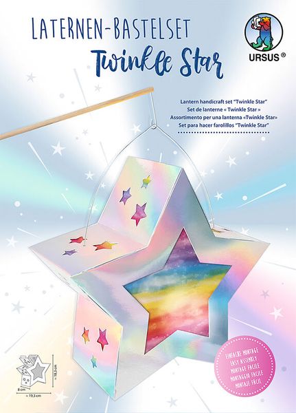 Laternen-Bastelset Twinkle Star, Farbe wählbar, Ø19 cm, 1 Set