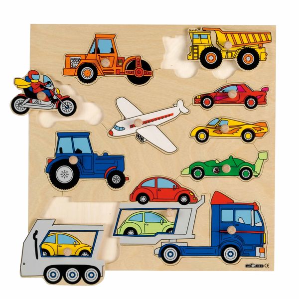 Kinderpuzzle, Holzpuzzle, Autos, Lastwagen, Flugzeug