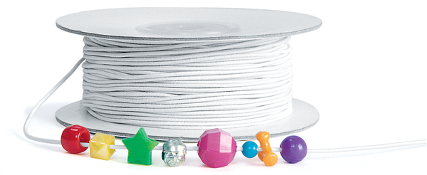 Perlen Gummikordel, 90 Meter aufgerollt, Farbe wählbar