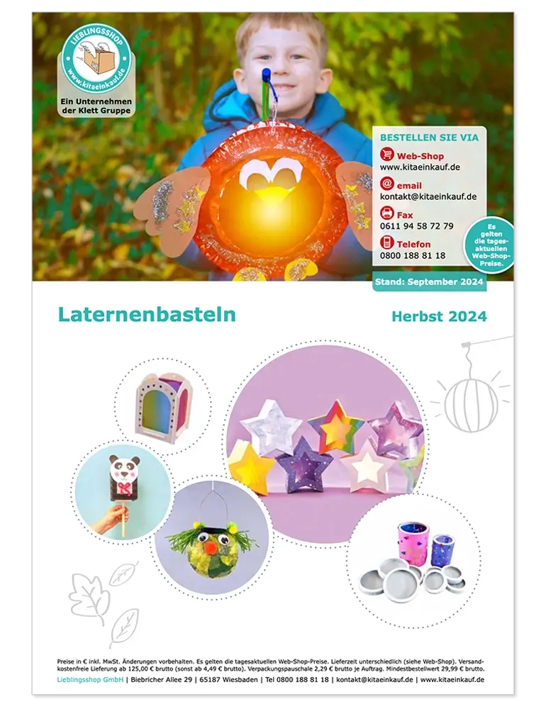 Titelbild des Flyers über das Laternsortiment