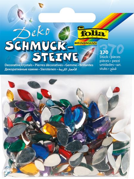 Navette und Tropfen, 370 Stück, Größen/Farbensortiert