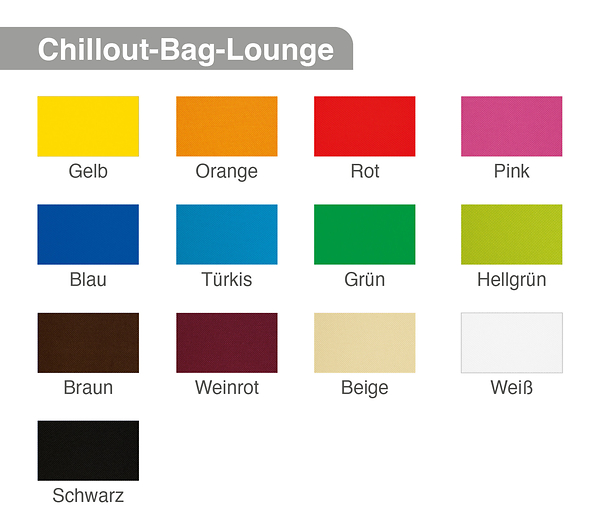 Chillout-Tasche-Lounge, Marke auf dem Produkt, Bunt, Stoff, Muster