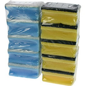 Schwämme, Küchenschwamm, Spülschwamm, Blau, Gelb