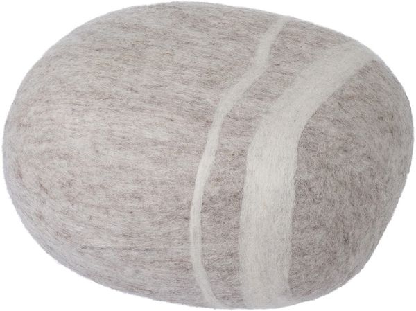 Wollknäuel, gefütterter Ball, Garnknäuel, Grau, Streifen
