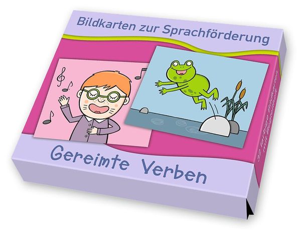 Bildkarten zur Sprachförderung: Gereimte Verben