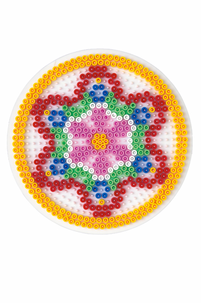 HAMA Steckplatte großer Kreis, transparent, für Midi Bügelperlen, 10 Stück