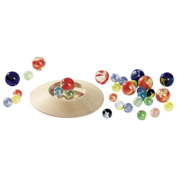 Kugel, Marbles, Holzunterlage, Holzkegel, Bälle