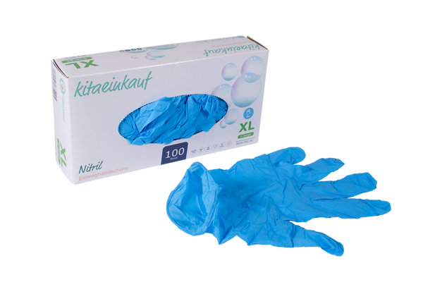 Handschuhe Nitril, puderfrei, Gr. XL, 100 Stk., blau