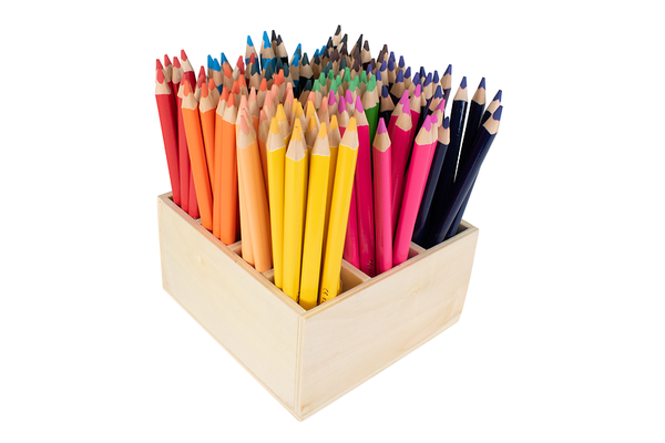 Buntstifte, Bleistifte, Holzbox, Kunstbedarf, Farbstifte