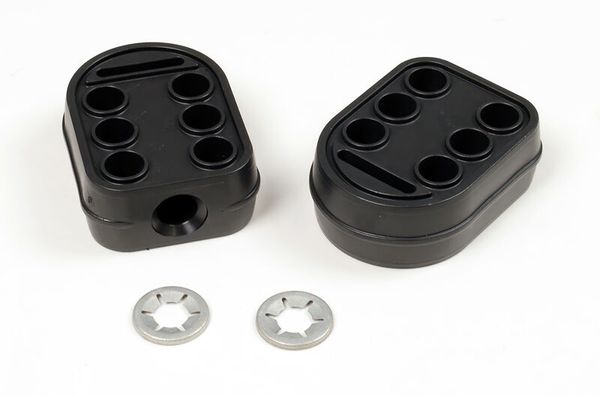 multi-hole holder, plastic housing, black cover, washer, screw kit