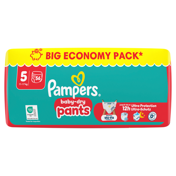 PAMPERS Baby Dry Pants Gr. 5, Junior 11-17 kg, (verschiedene Verpackungsgrößen)