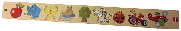 Holzstab, Kinderspielzeug, Tiermotive, Bilderreihe, Kinderspielstein
