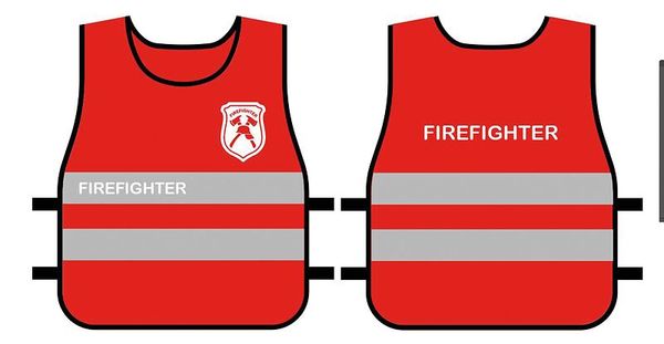 Feuerwehrweste, Sicherheitsweste, Reflektivweste, Rot, Streifen