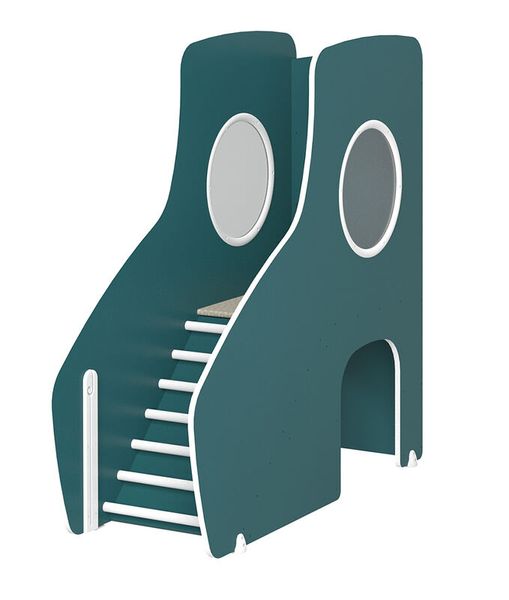 MATHOU Modulares Spielpodest mit Kletteraufstieg, Brücke & Rutsche, 3-teilig, ab 18 Monate
