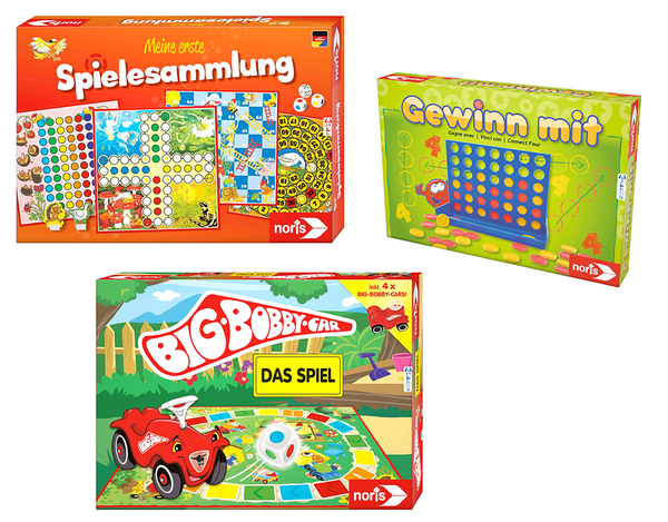 NORIS Spieleklassiker Set, ab 3 Jahre (6 Spiele) NORIS Spieleklassiker Set, ab 3 Jahre (6 Spiele)