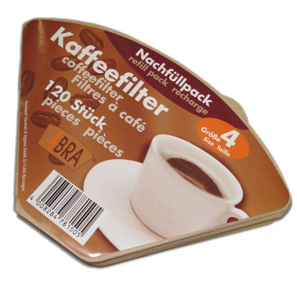 Kaffeefilter, Größe 4, 4x120 Stück
