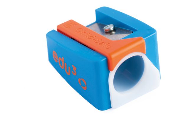 edu³ PRIME Super Jumbo 3 in 1 - 6 Dreikant-Stifte farbig sortiert, 1 Spitzer