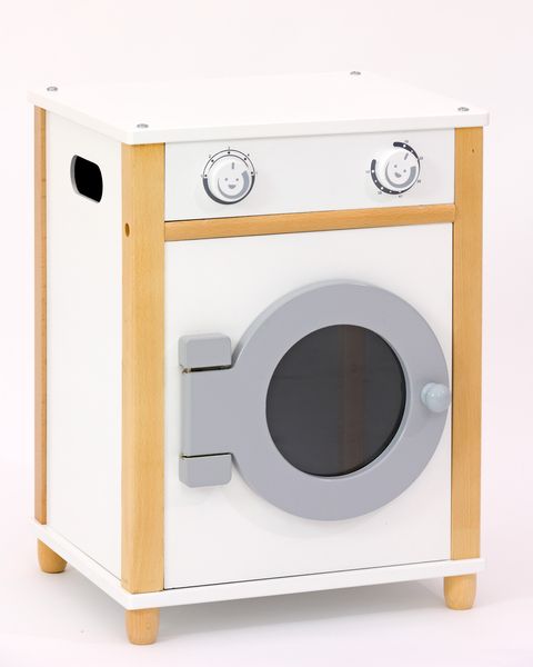 Kinderwaschmaschine, Waschmaschine, Holz, Kunststoff, Grau