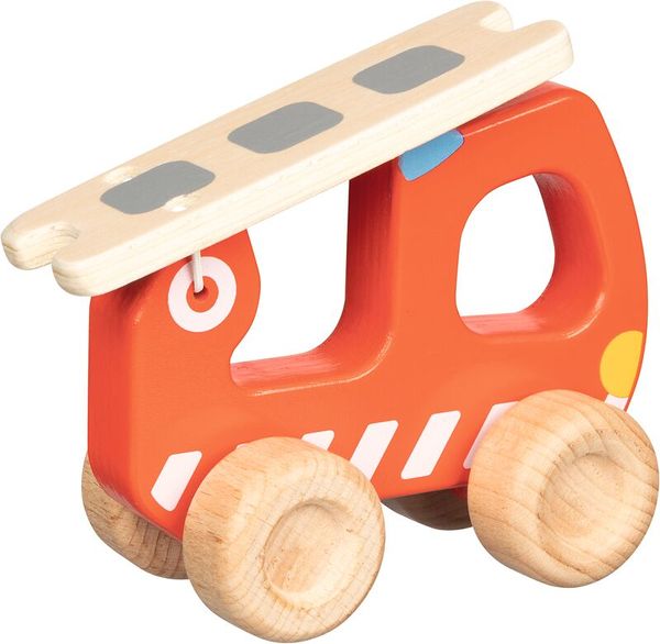 GOKI Feuerwehr Leiterwagen aus Holz, ab 2 Jahre