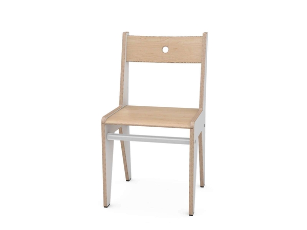 Kinderstuhl, Holzstuhl, Naturholz, Stuhl mit Rückenleiste, Sitzhöhe standard