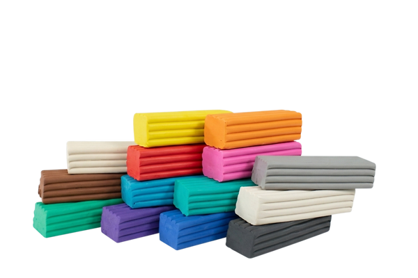 ELVIRAS Kindergarten-Knete, ab 3 Jahre, 1 kg Block, Farbe wählbar