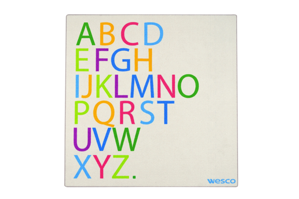 Spielteppich Alphabet, quadratisch, 100 x 100 cm